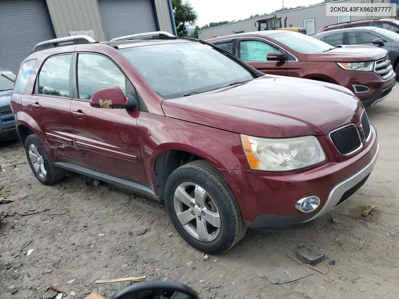 2008 Pontiac Torrent VIN: 2CKDL43FX86287777 Lot: 67835064