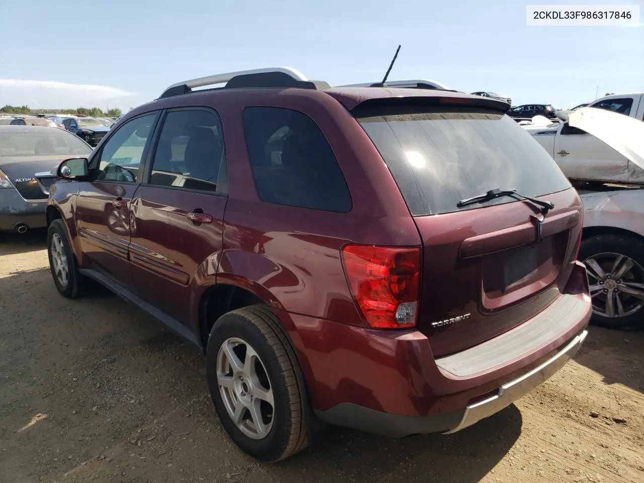 2008 Pontiac Torrent VIN: 2CKDL33F986317846 Lot: 70295764