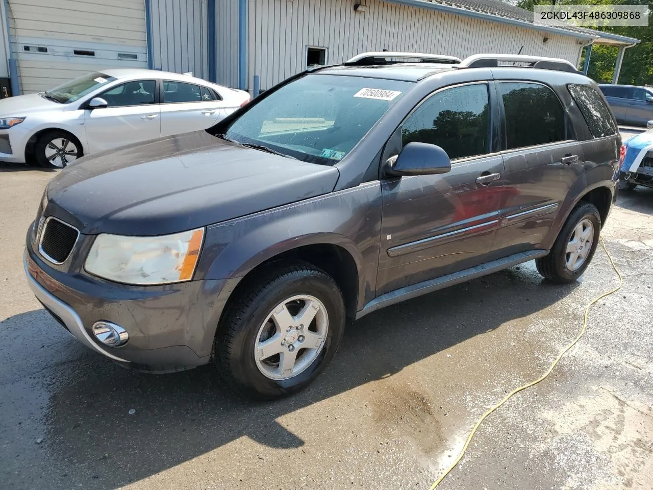 2008 Pontiac Torrent VIN: 2CKDL43F486309868 Lot: 70500984