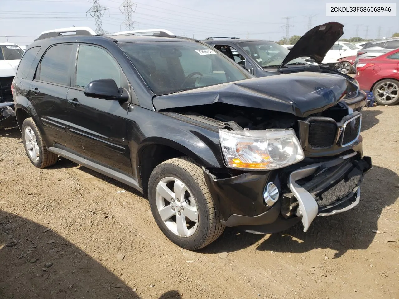 2008 Pontiac Torrent VIN: 2CKDL33F586068946 Lot: 71868524