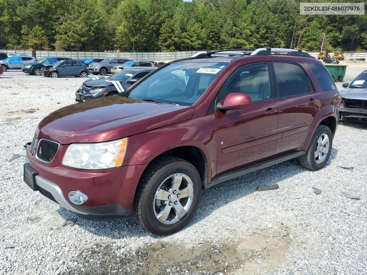 2008 Pontiac Torrent VIN: 2CKDL33F486077976 Lot: 72717764