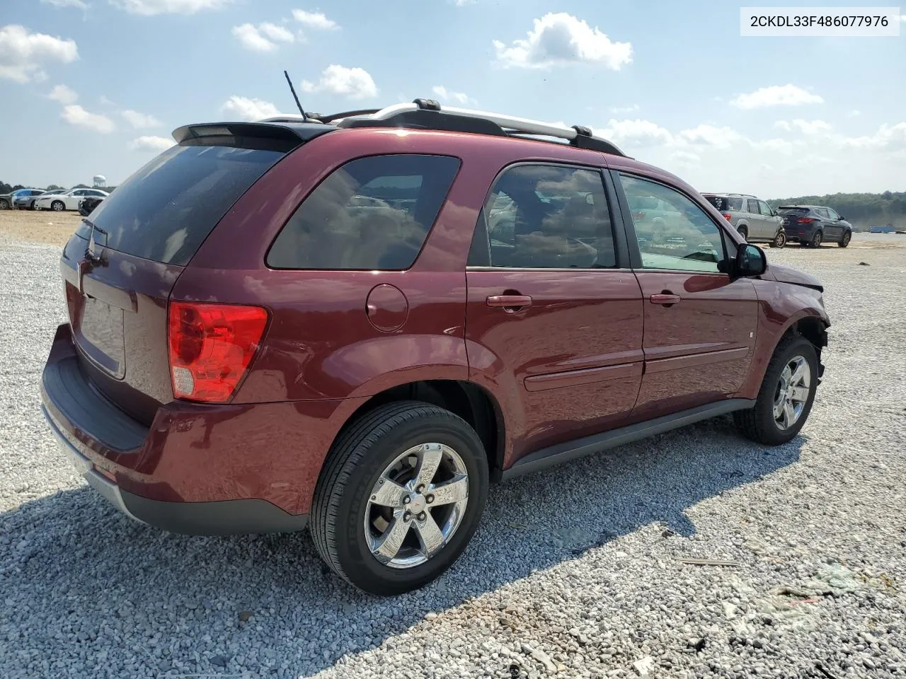 2008 Pontiac Torrent VIN: 2CKDL33F486077976 Lot: 72717764