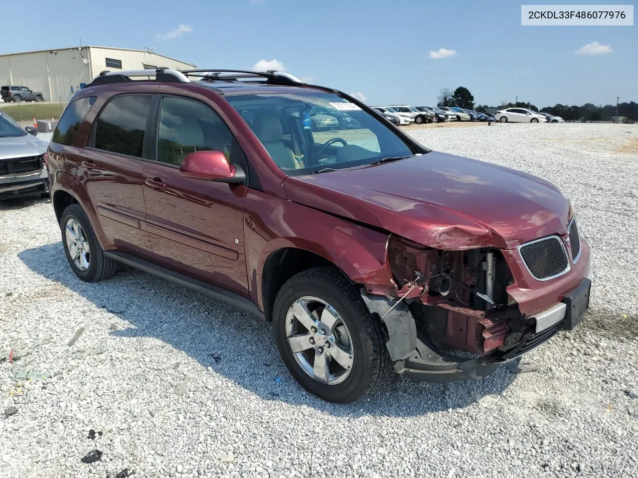 2008 Pontiac Torrent VIN: 2CKDL33F486077976 Lot: 72717764