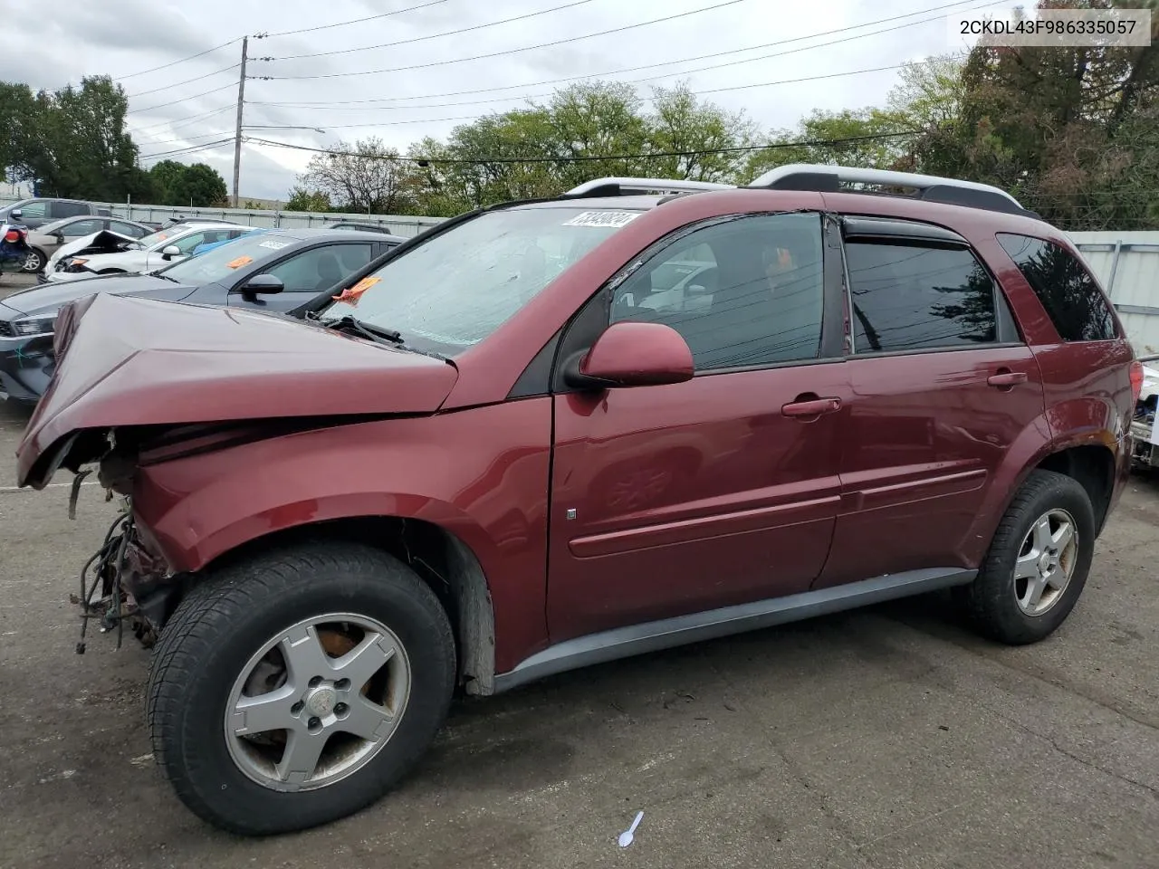 2008 Pontiac Torrent VIN: 2CKDL43F986335057 Lot: 73349824