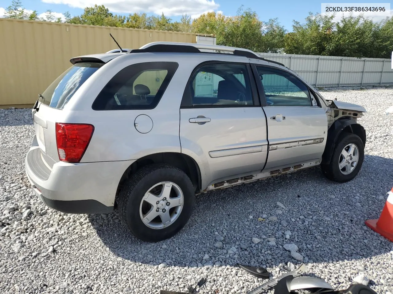 2008 Pontiac Torrent VIN: 2CKDL33F386343696 Lot: 73606924