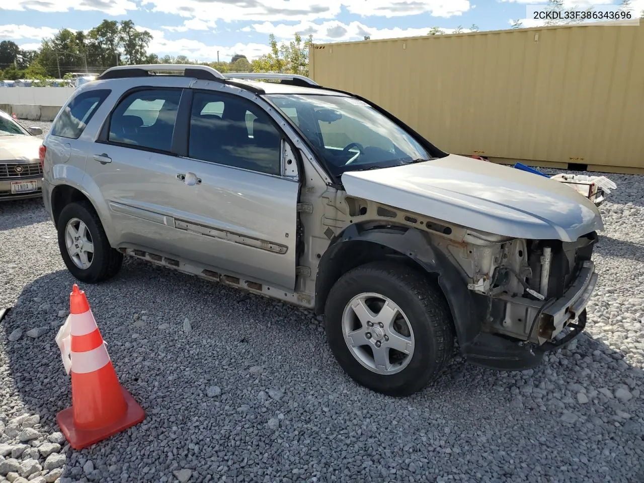 2008 Pontiac Torrent VIN: 2CKDL33F386343696 Lot: 73606924