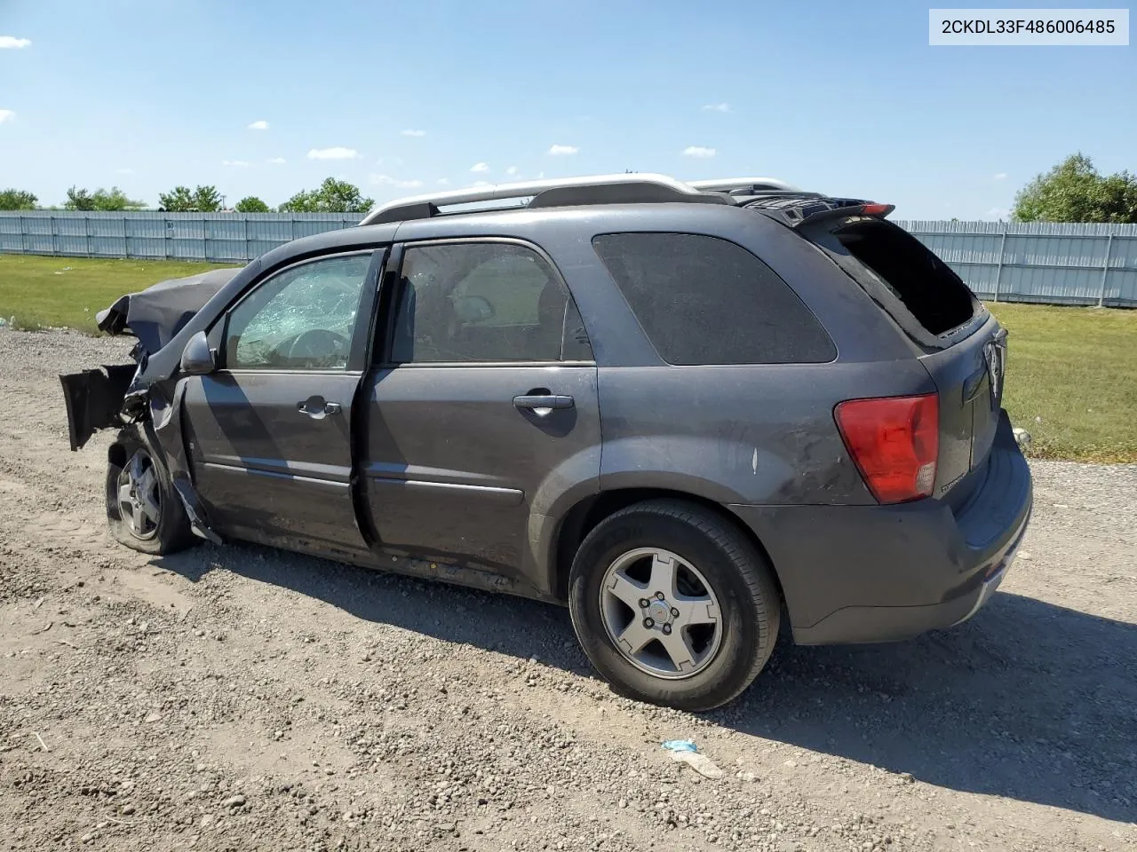 2008 Pontiac Torrent VIN: 2CKDL33F486006485 Lot: 74133544