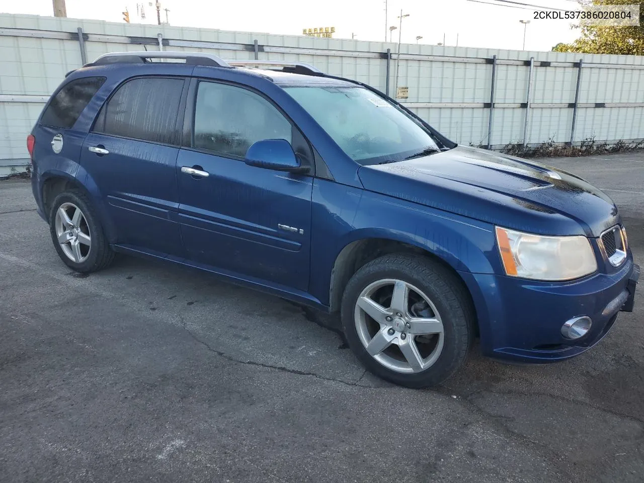 2008 Pontiac Torrent Gxp VIN: 2CKDL537386020804 Lot: 75809054