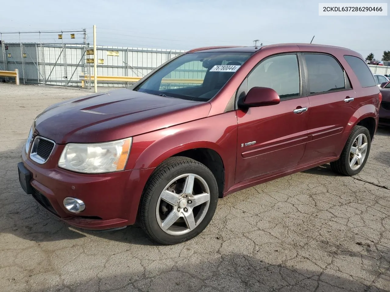 2008 Pontiac Torrent Gxp VIN: 2CKDL637286290466 Lot: 76780044