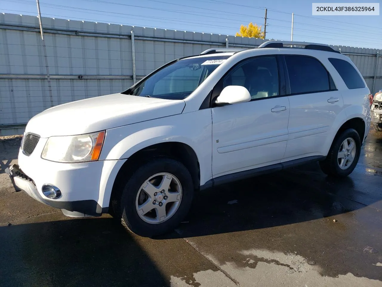 2008 Pontiac Torrent VIN: 2CKDL43F386325964 Lot: 77135614