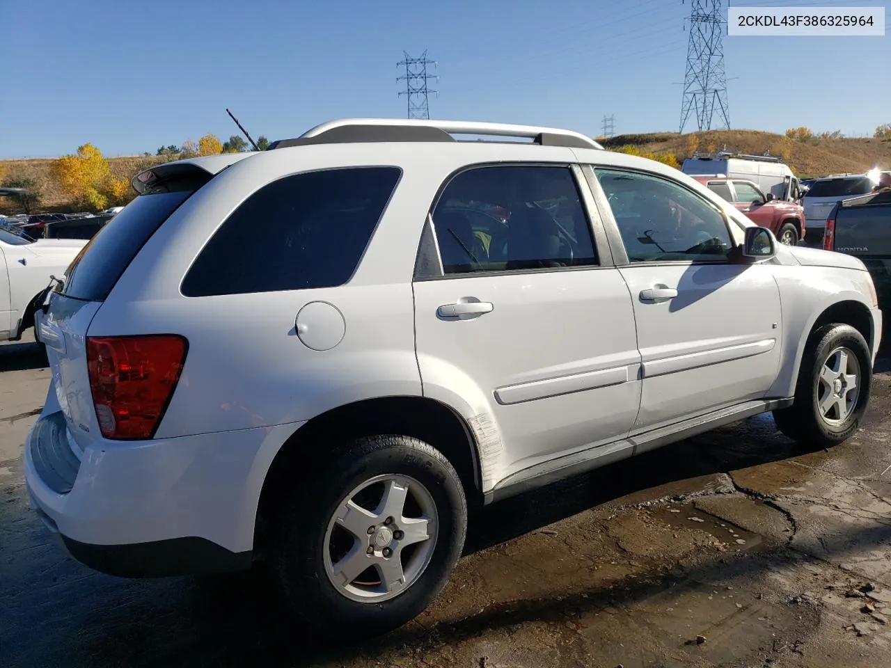 2008 Pontiac Torrent VIN: 2CKDL43F386325964 Lot: 77135614