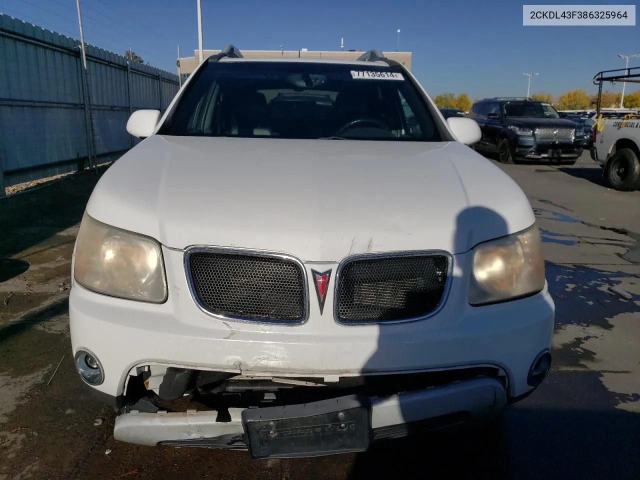 2008 Pontiac Torrent VIN: 2CKDL43F386325964 Lot: 77135614