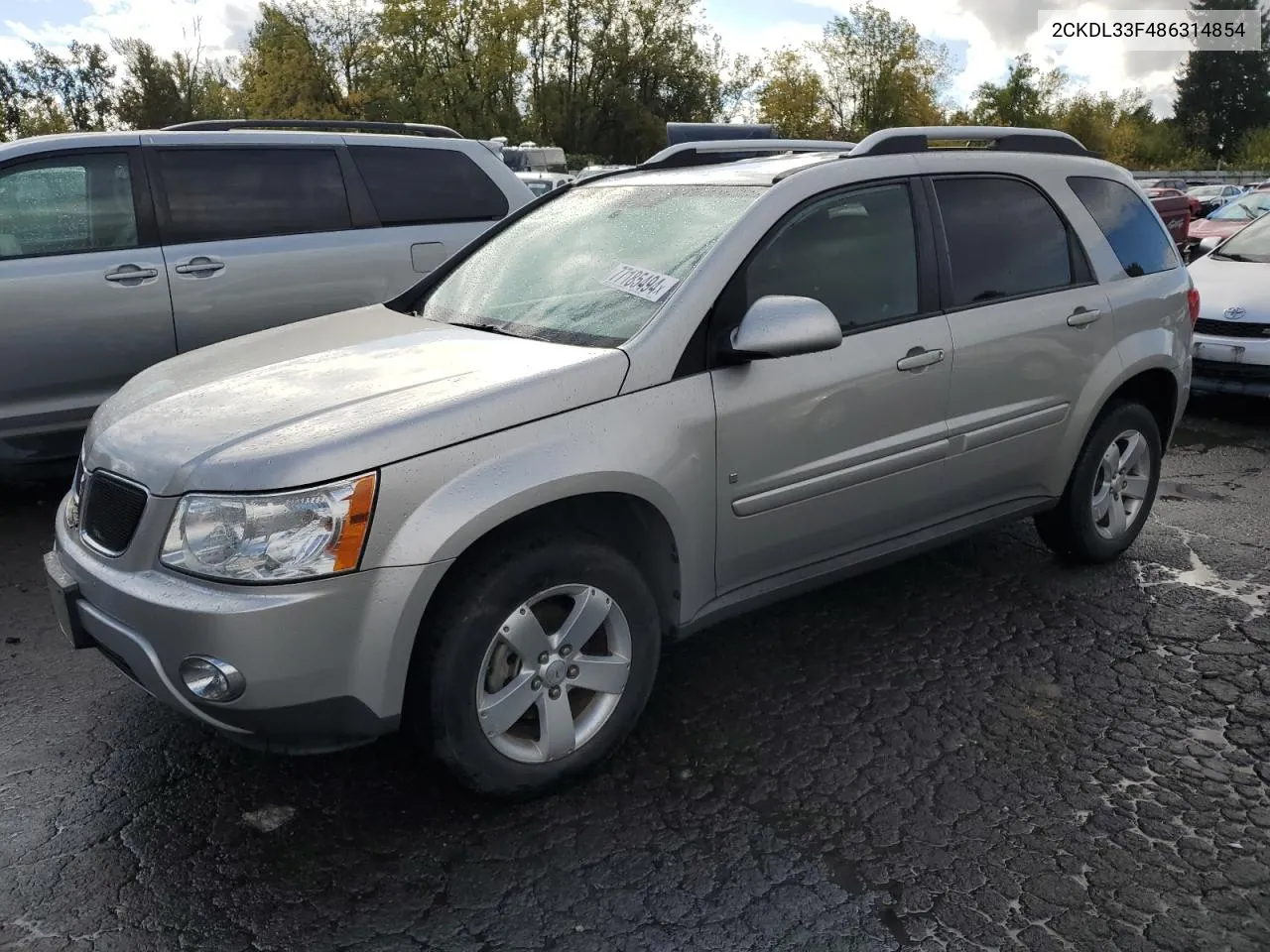 2008 Pontiac Torrent VIN: 2CKDL33F486314854 Lot: 77185494