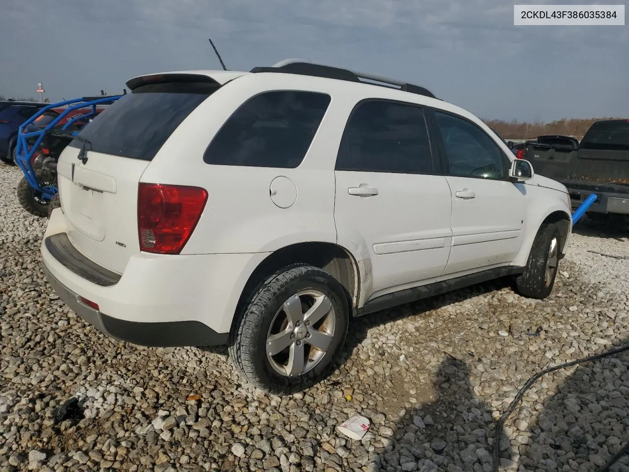 2008 Pontiac Torrent VIN: 2CKDL43F386035384 Lot: 78154684