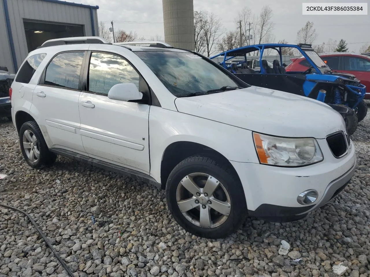 2008 Pontiac Torrent VIN: 2CKDL43F386035384 Lot: 78154684