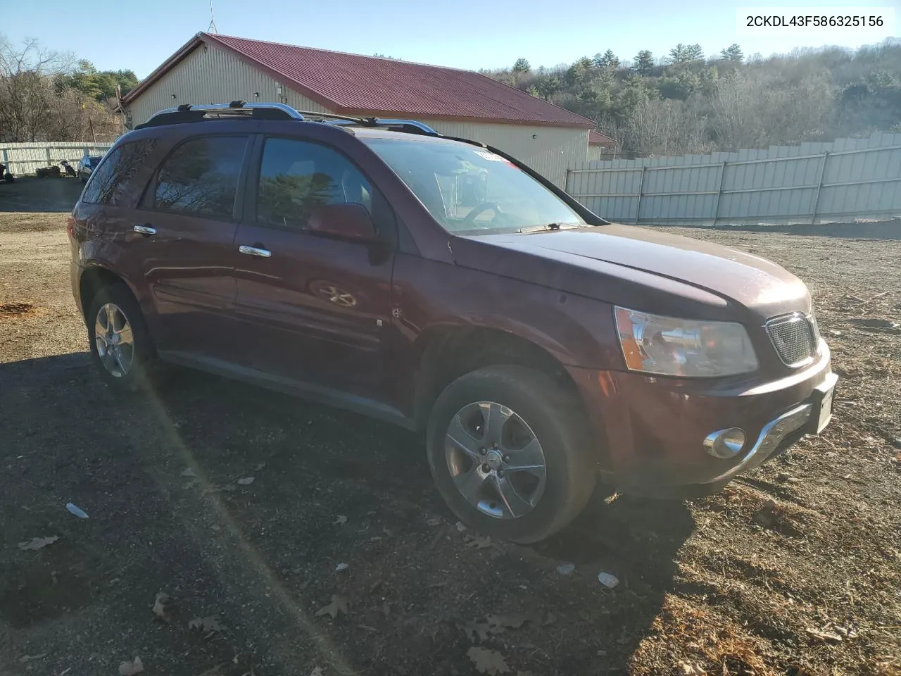 2008 Pontiac Torrent VIN: 2CKDL43F586325156 Lot: 80376354