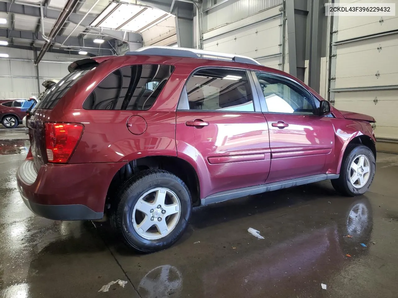 2009 Pontiac Torrent VIN: 2CKDL43F396229432 Lot: 72802644