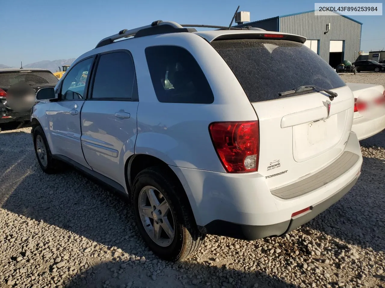 2009 Pontiac Torrent VIN: 2CKDL43F896253984 Lot: 73650444