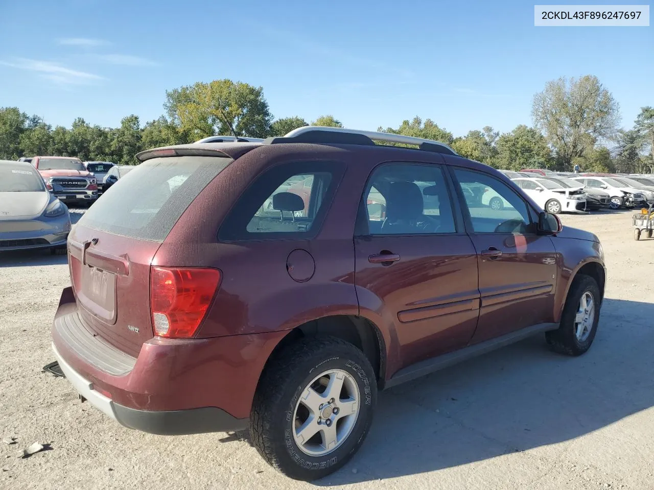 2009 Pontiac Torrent VIN: 2CKDL43F896247697 Lot: 74485574