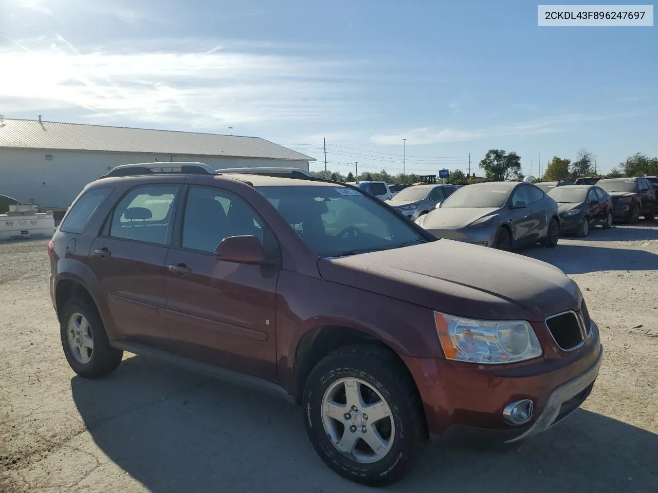 2009 Pontiac Torrent VIN: 2CKDL43F896247697 Lot: 74485574