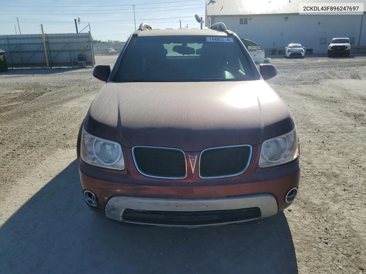 2009 Pontiac Torrent VIN: 2CKDL43F896247697 Lot: 74485574