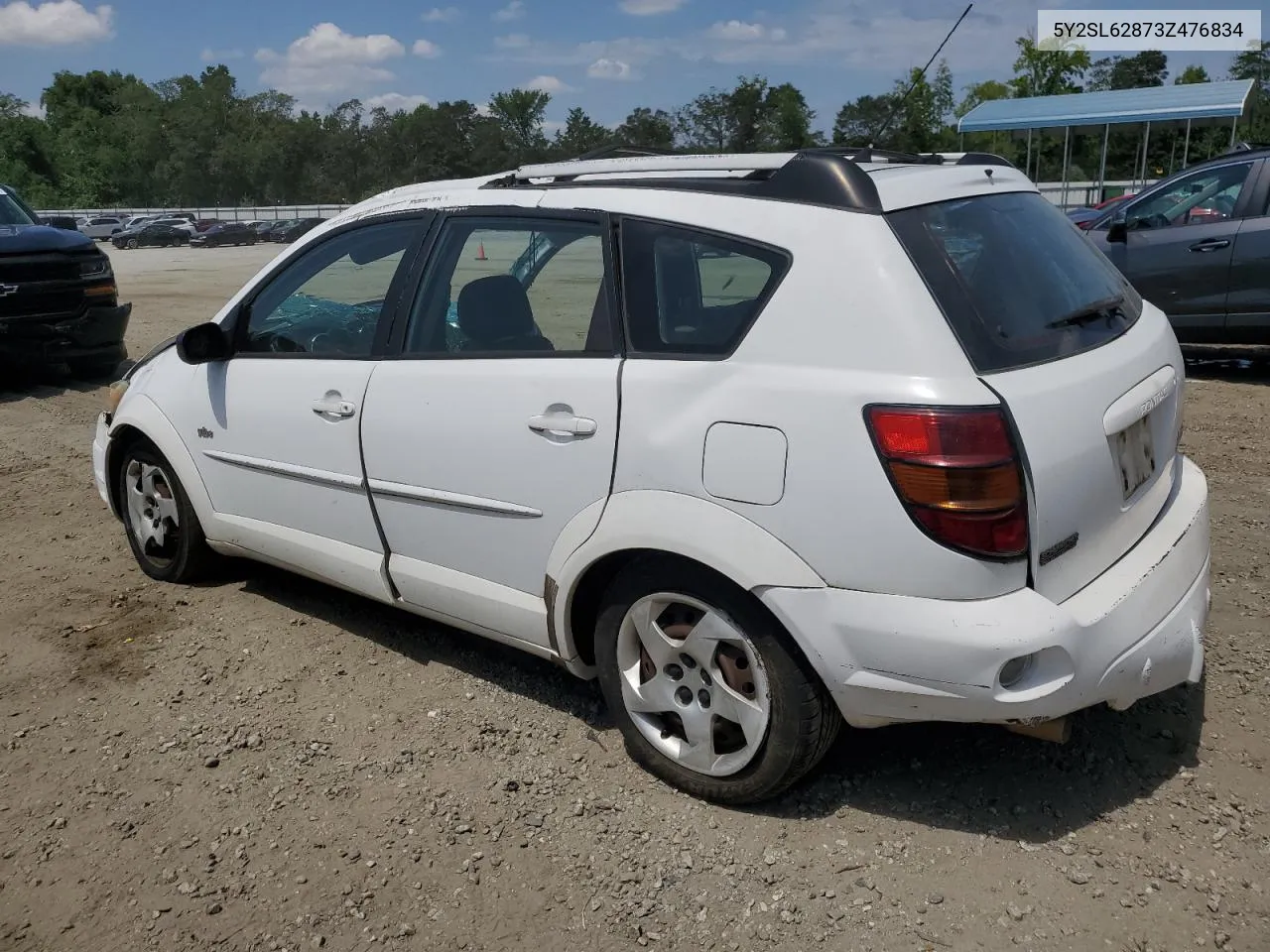 2003 Pontiac Vibe VIN: 5Y2SL62873Z476834 Lot: 63654844