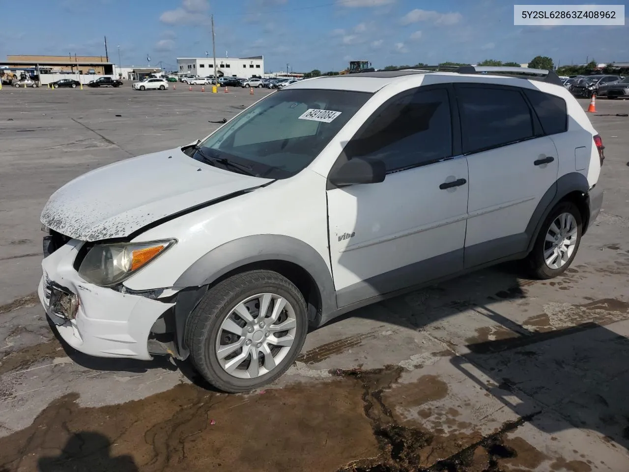 2003 Pontiac Vibe VIN: 5Y2SL62863Z408962 Lot: 64910084