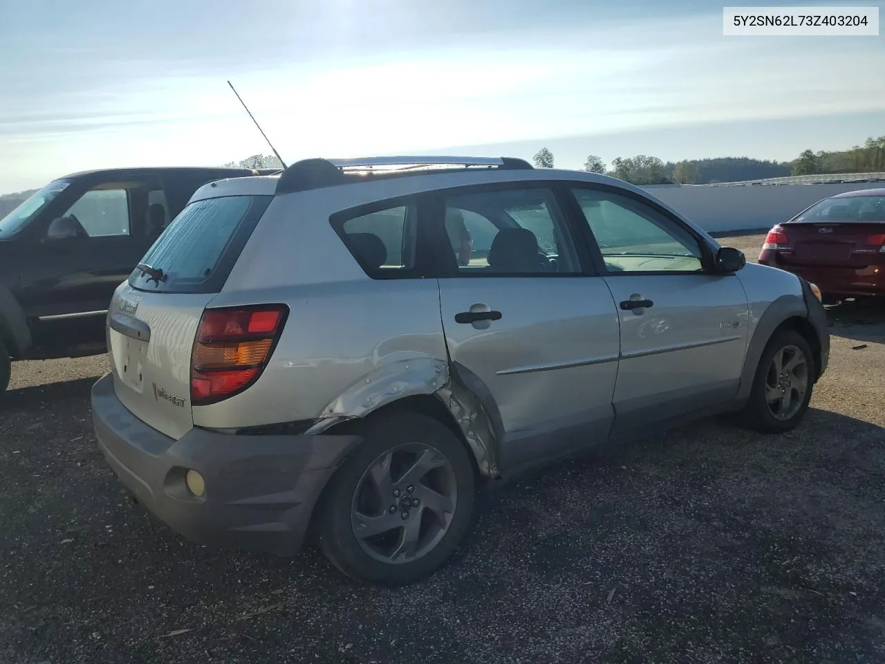 2003 Pontiac Vibe Gt VIN: 5Y2SN62L73Z403204 Lot: 72349784