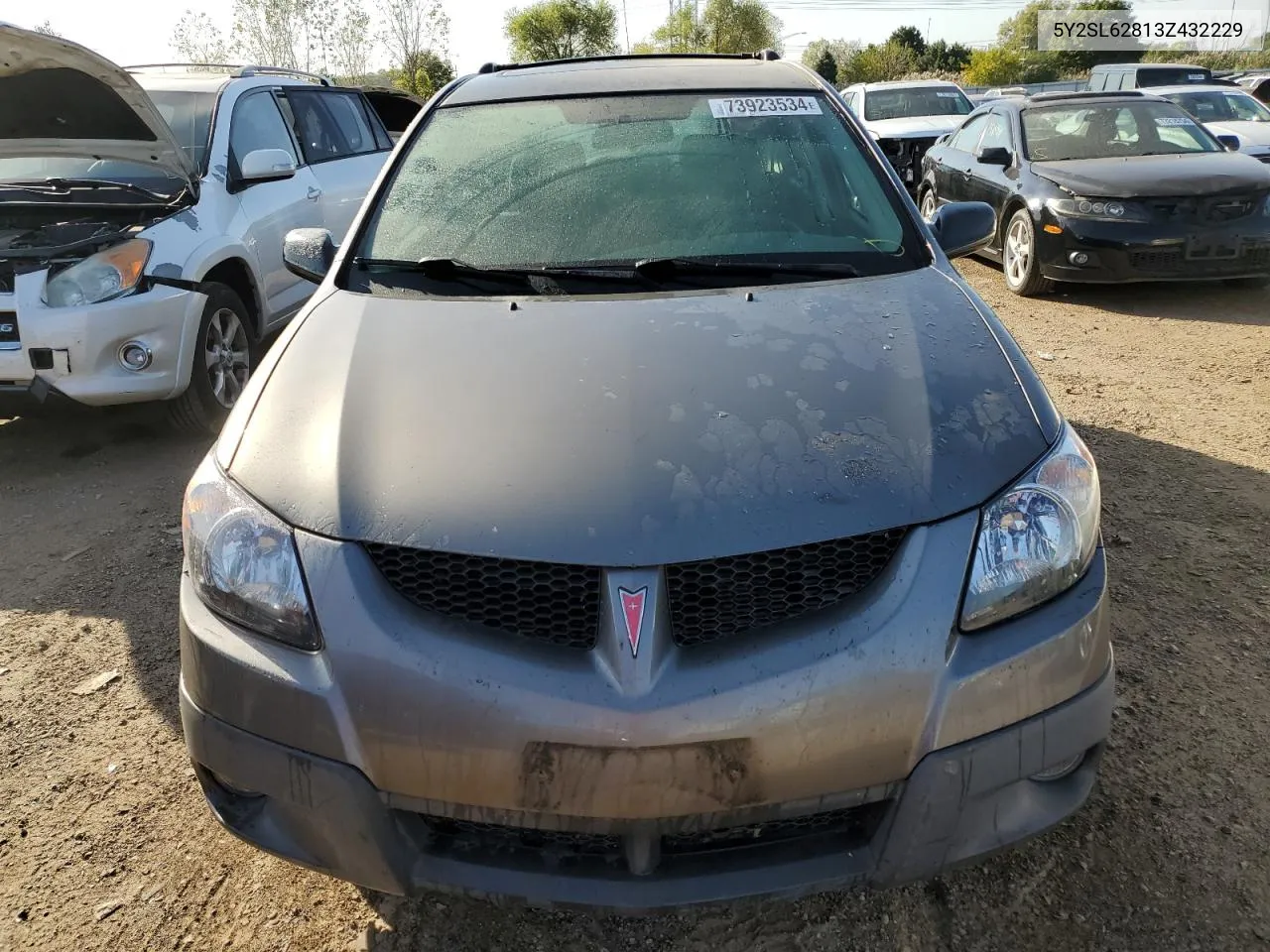 2003 Pontiac Vibe VIN: 5Y2SL62813Z432229 Lot: 73923534