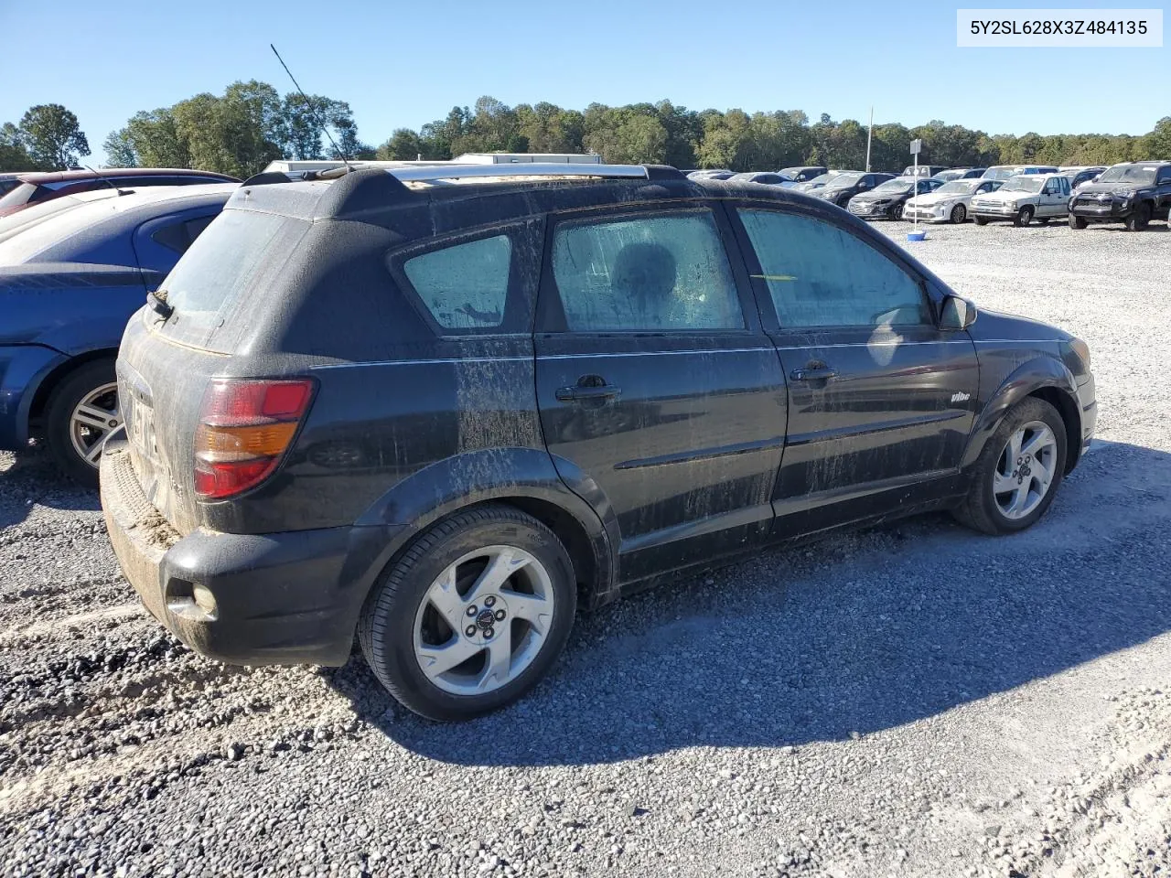 2003 Pontiac Vibe VIN: 5Y2SL628X3Z484135 Lot: 75123404