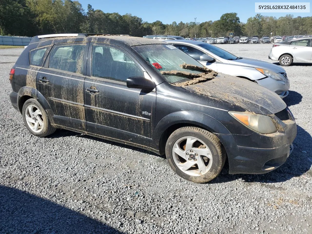 2003 Pontiac Vibe VIN: 5Y2SL628X3Z484135 Lot: 75123404