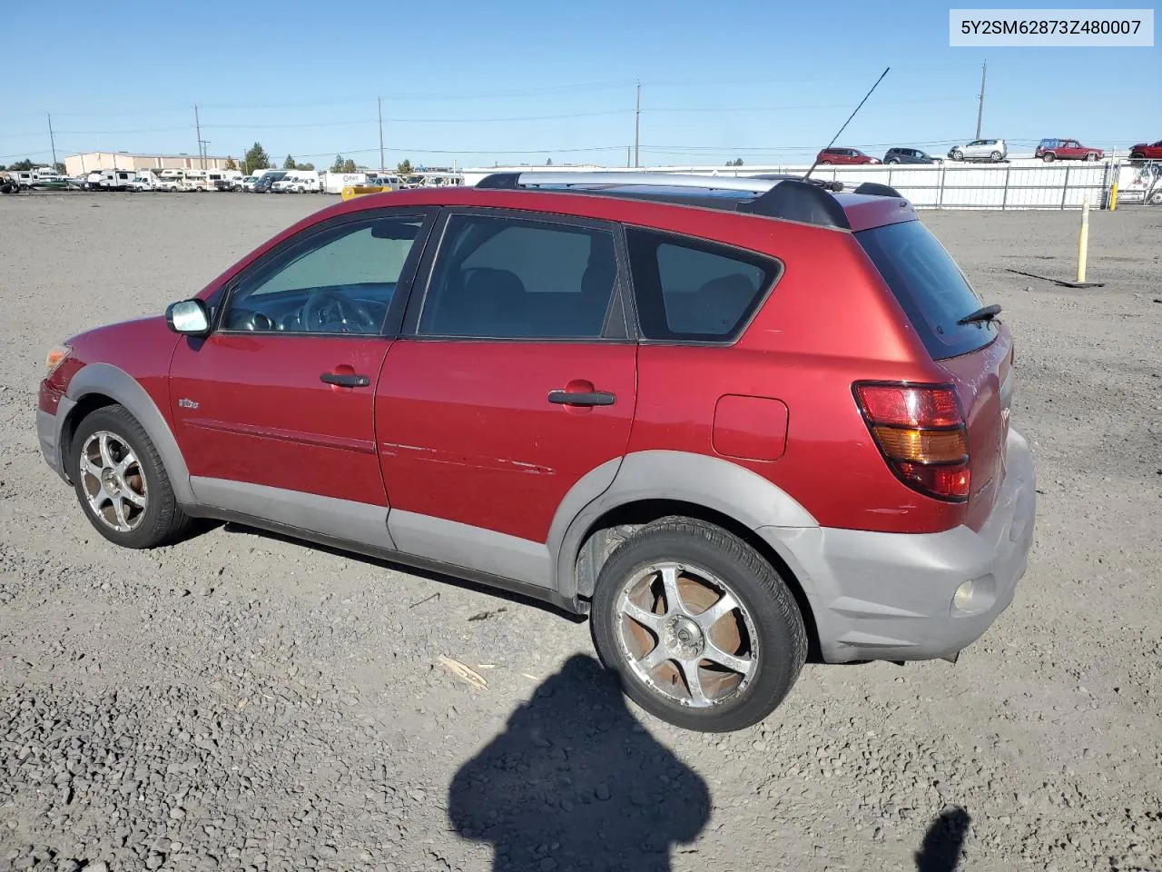 2003 Pontiac Vibe VIN: 5Y2SM62873Z480007 Lot: 75499204