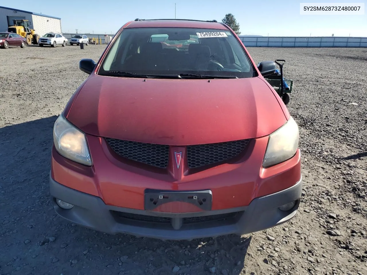 2003 Pontiac Vibe VIN: 5Y2SM62873Z480007 Lot: 75499204