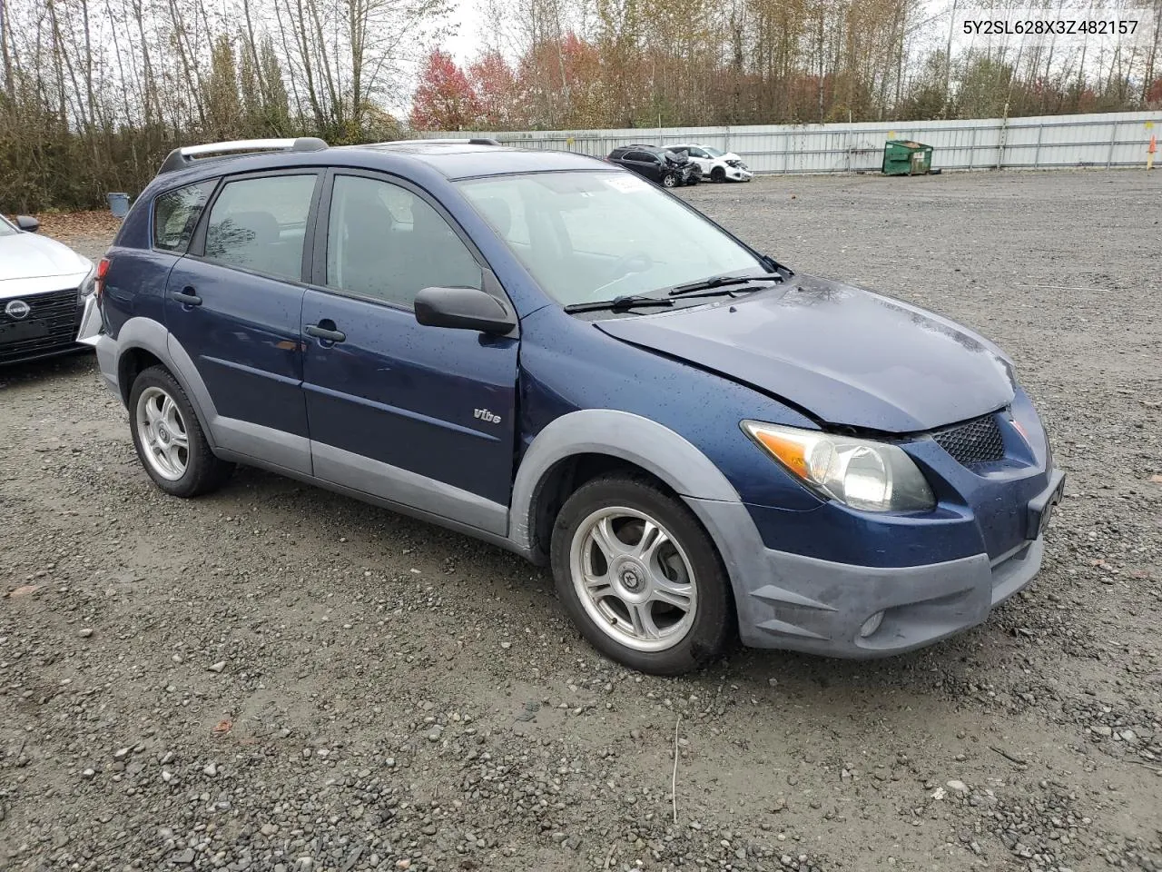 2003 Pontiac Vibe VIN: 5Y2SL628X3Z482157 Lot: 75933924