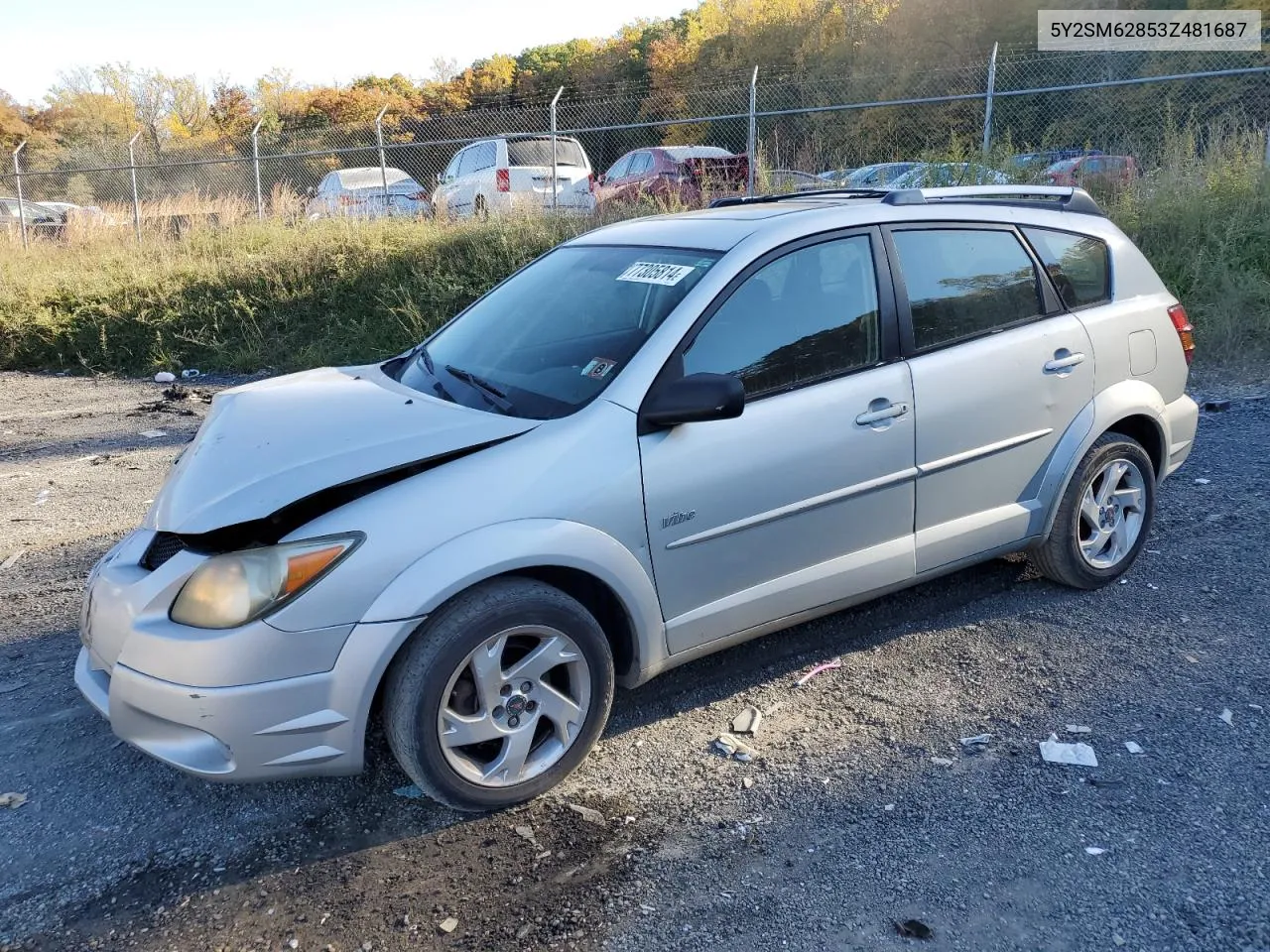 2003 Pontiac Vibe VIN: 5Y2SM62853Z481687 Lot: 77305814