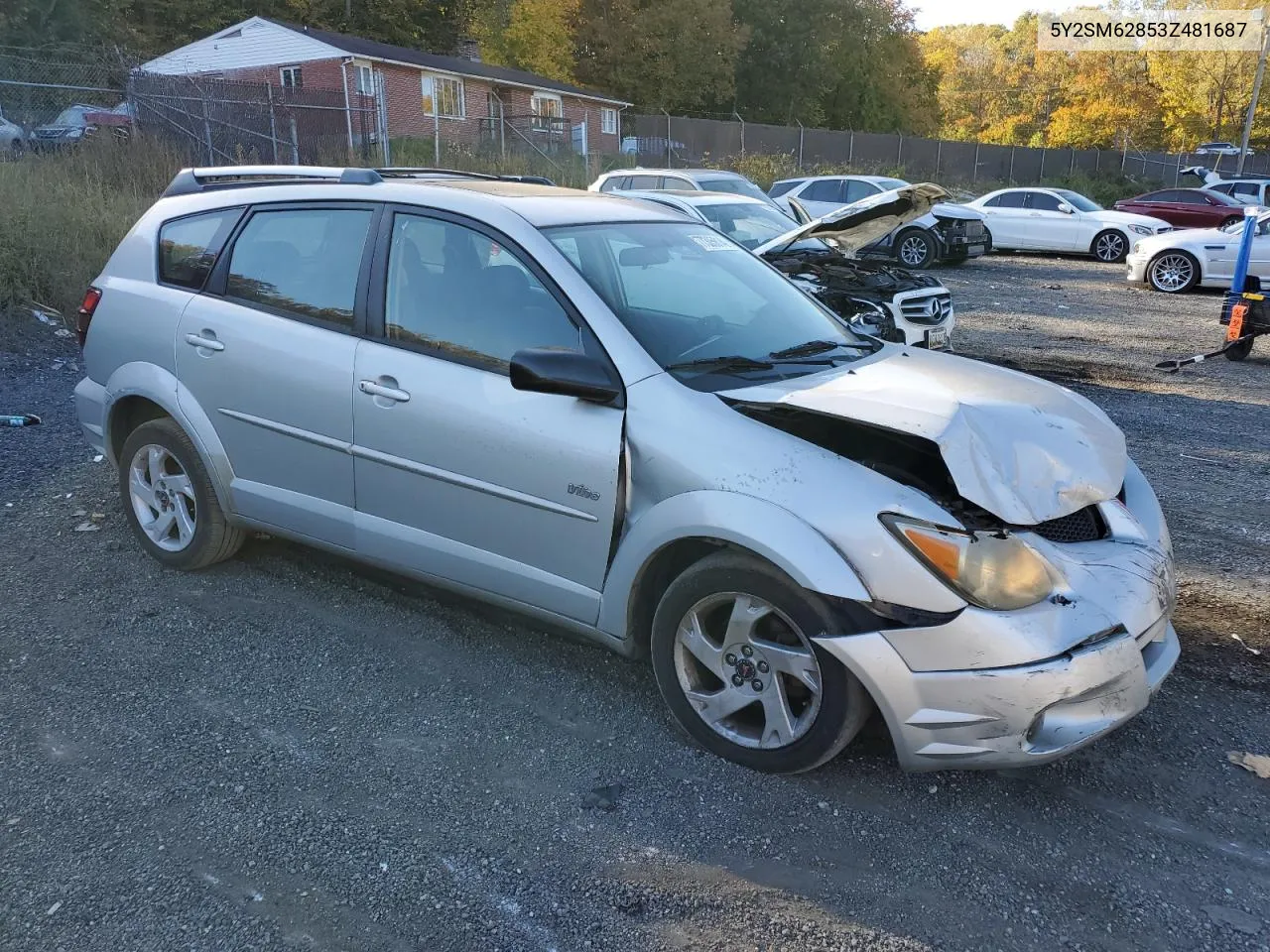 2003 Pontiac Vibe VIN: 5Y2SM62853Z481687 Lot: 77305814