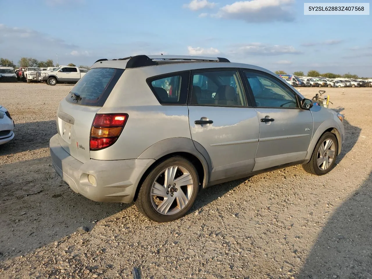 2003 Pontiac Vibe VIN: 5Y2SL62883Z407568 Lot: 80512024