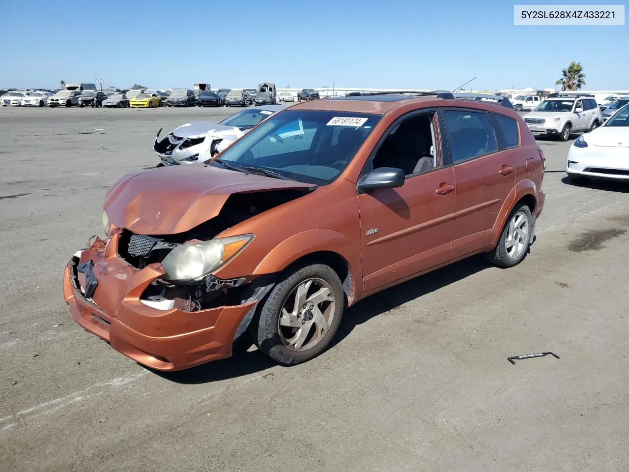 2004 Pontiac Vibe VIN: 5Y2SL628X4Z433221 Lot: 68181174