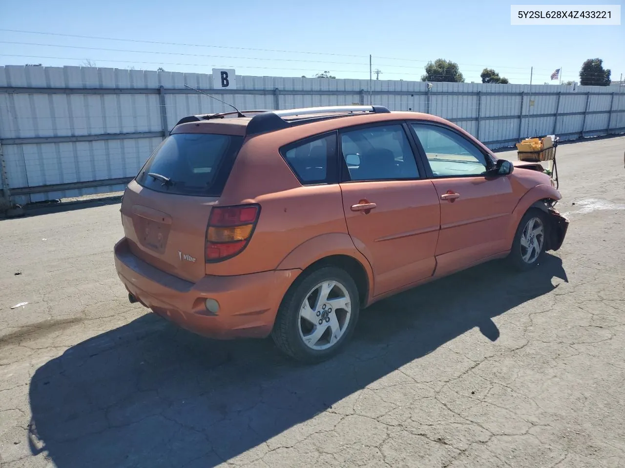 2004 Pontiac Vibe VIN: 5Y2SL628X4Z433221 Lot: 68181174