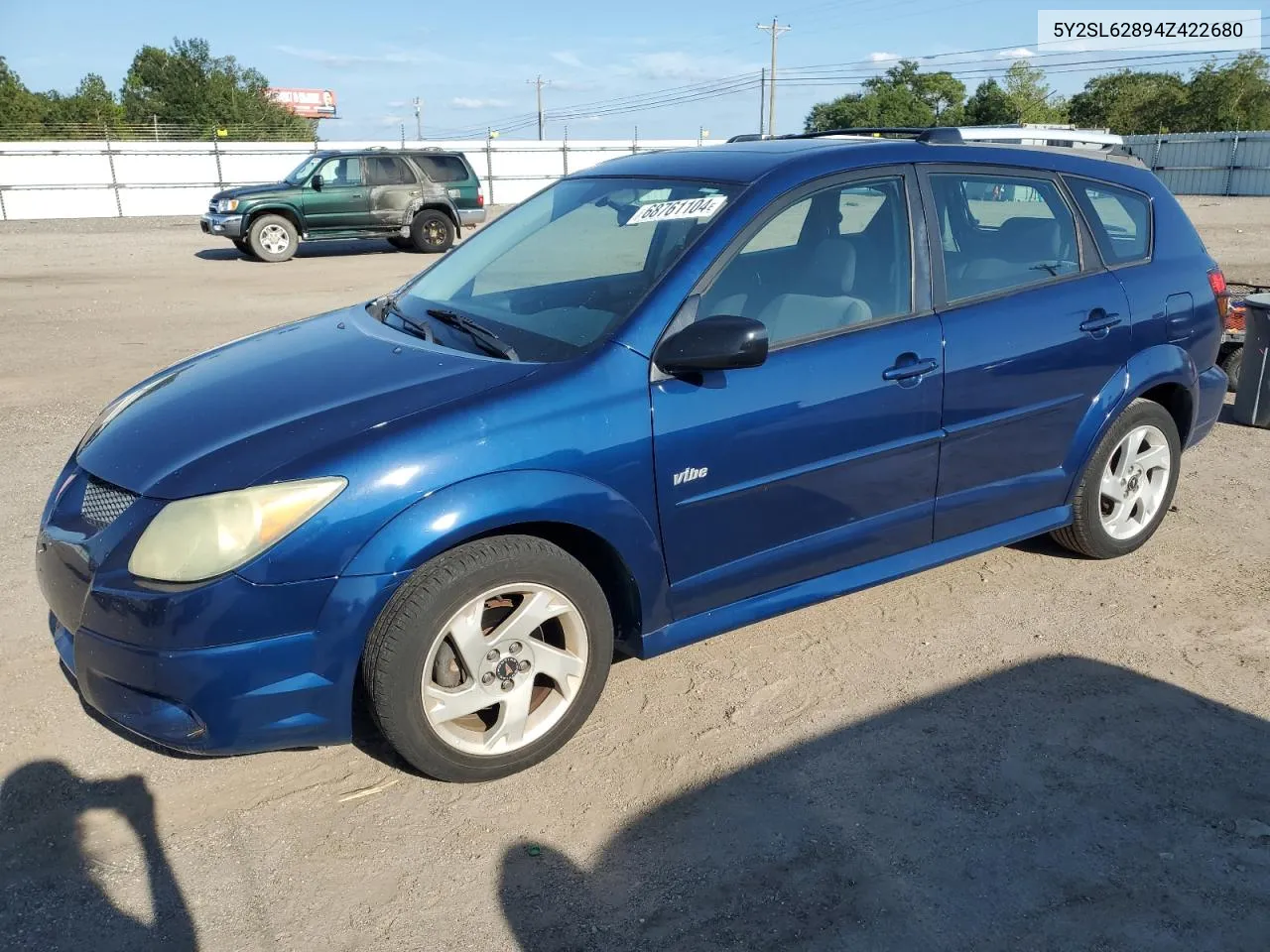 2004 Pontiac Vibe VIN: 5Y2SL62894Z422680 Lot: 68761104