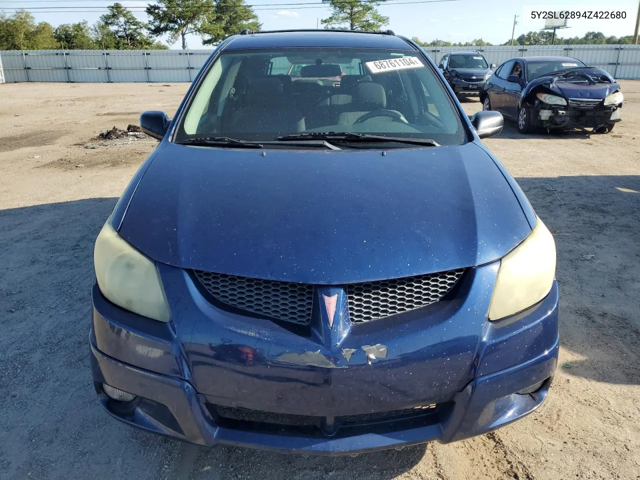 2004 Pontiac Vibe VIN: 5Y2SL62894Z422680 Lot: 68761104