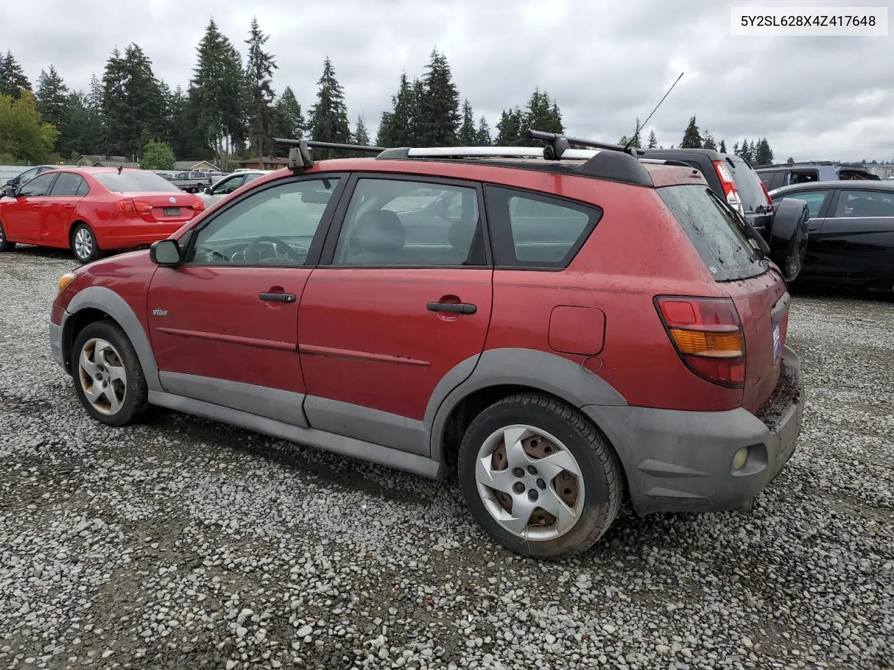 2004 Pontiac Vibe VIN: 5Y2SL628X4Z417648 Lot: 70919654