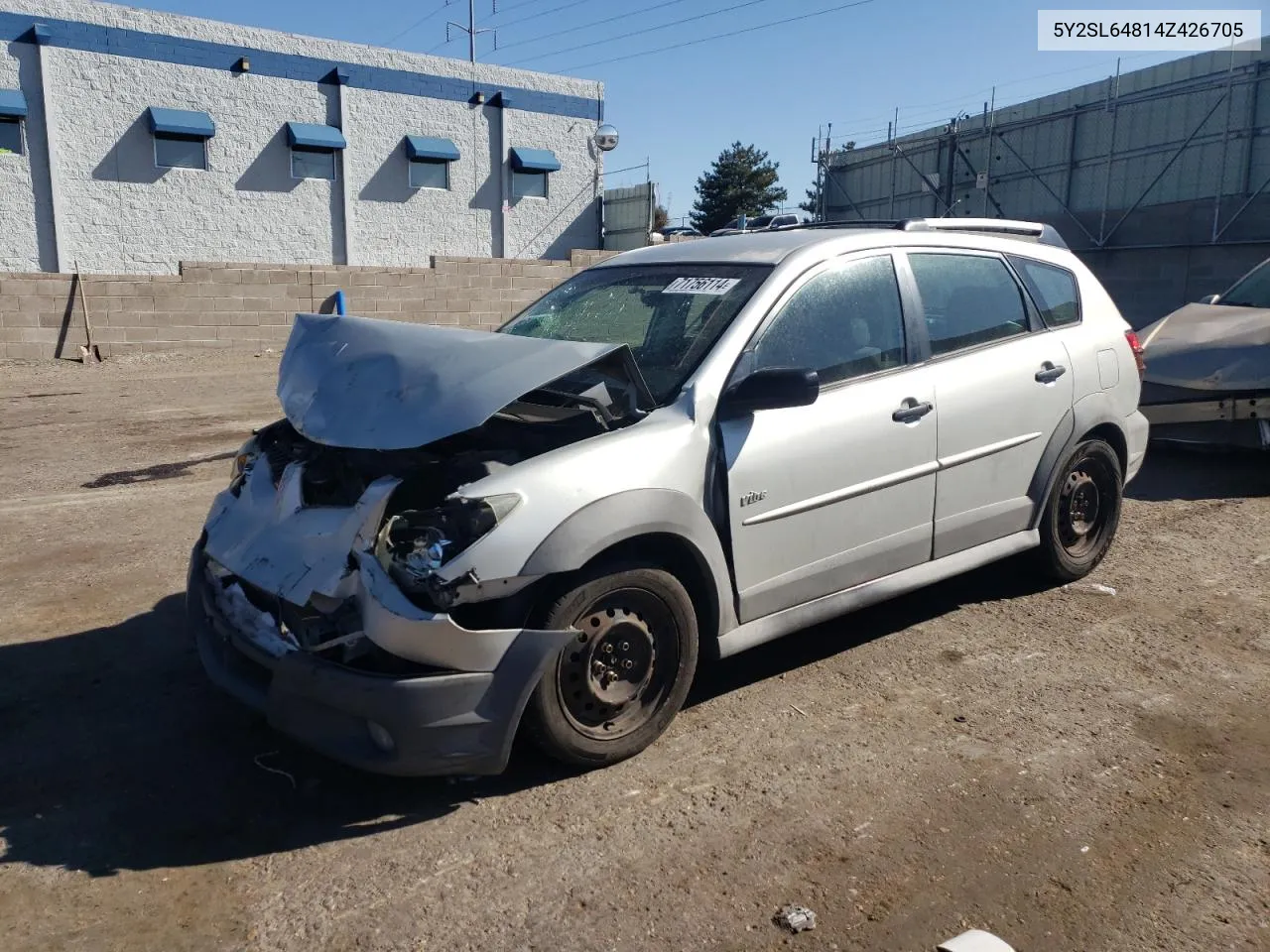 2004 Pontiac Vibe VIN: 5Y2SL64814Z426705 Lot: 71756114