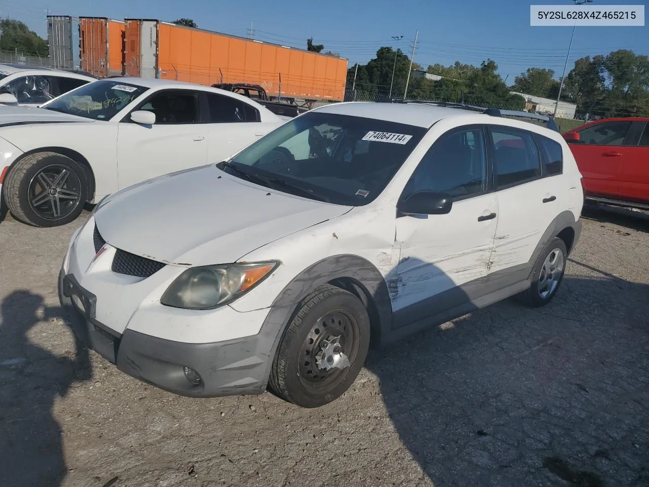 2004 Pontiac Vibe VIN: 5Y2SL628X4Z465215 Lot: 74064114