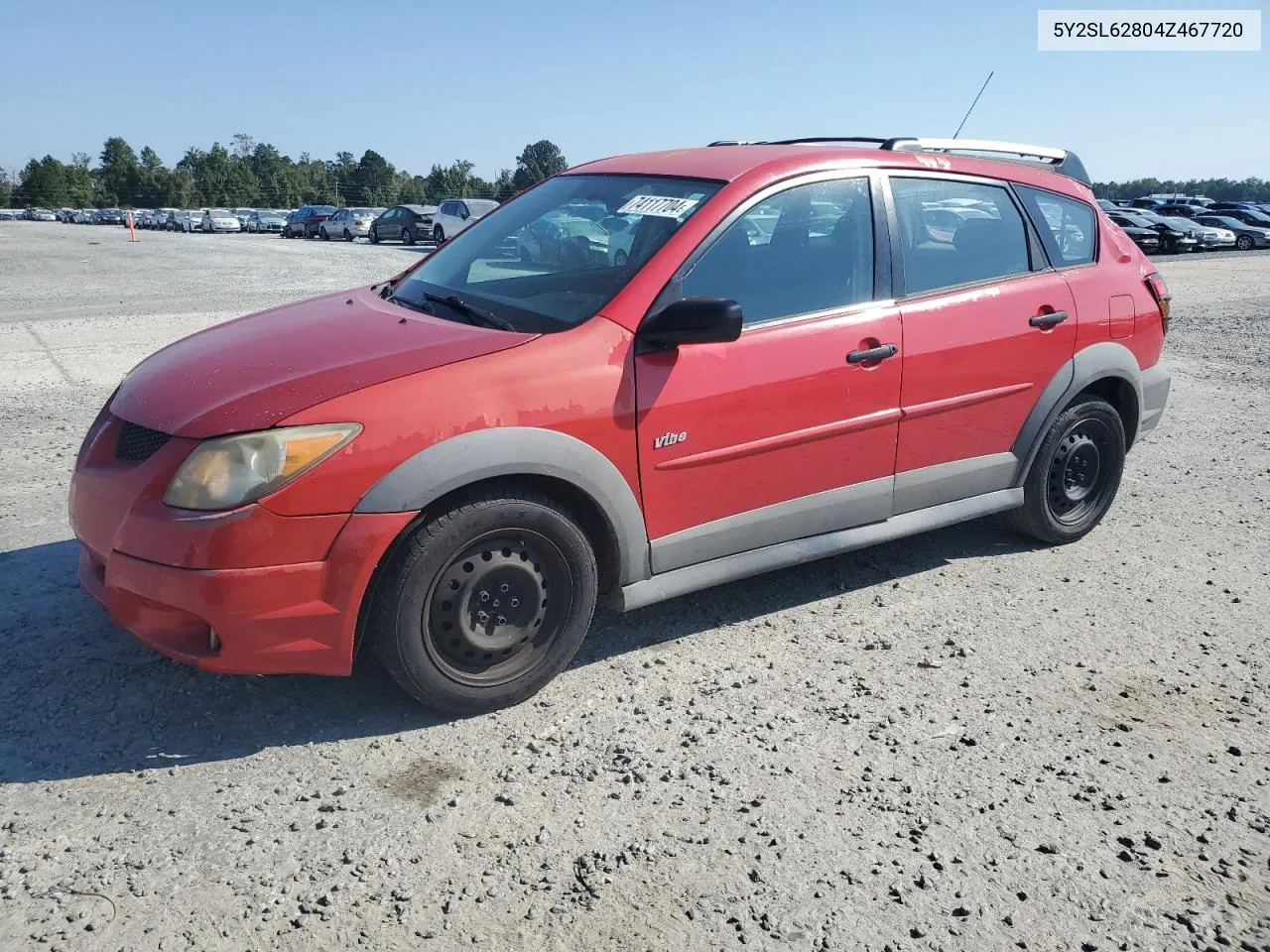 2004 Pontiac Vibe VIN: 5Y2SL62804Z467720 Lot: 74117704