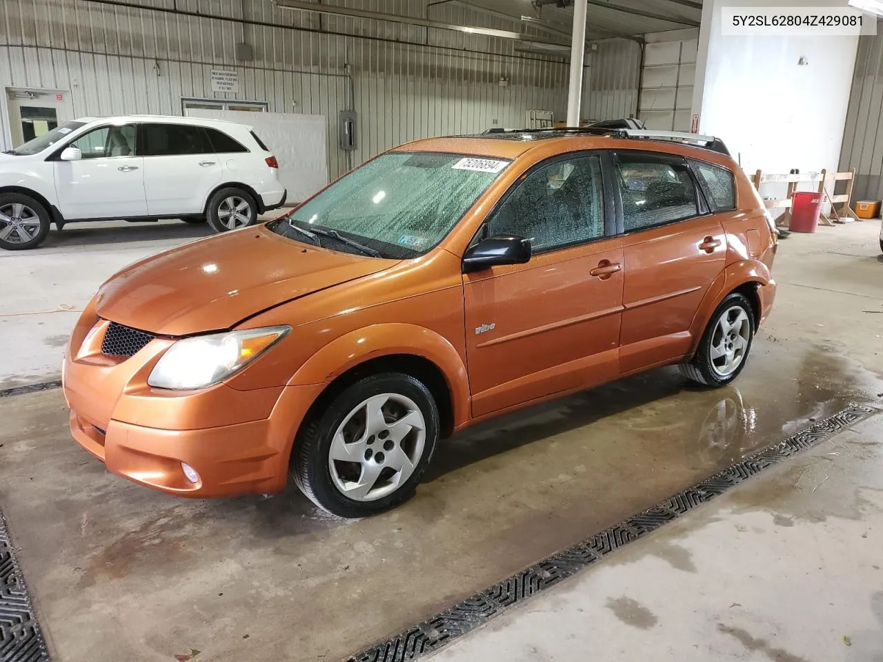 2004 Pontiac Vibe VIN: 5Y2SL62804Z429081 Lot: 75206894