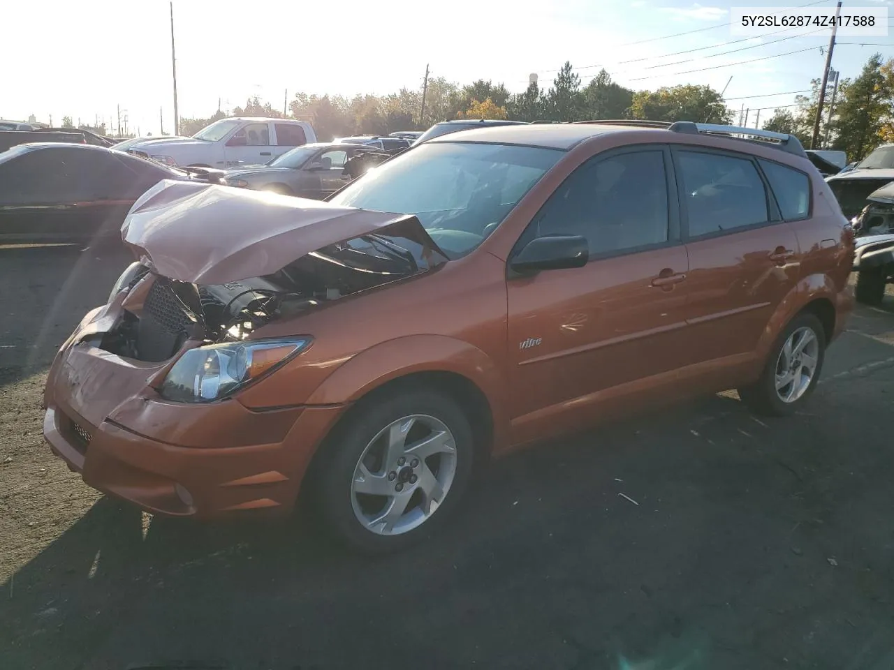 2004 Pontiac Vibe VIN: 5Y2SL62874Z417588 Lot: 75671854