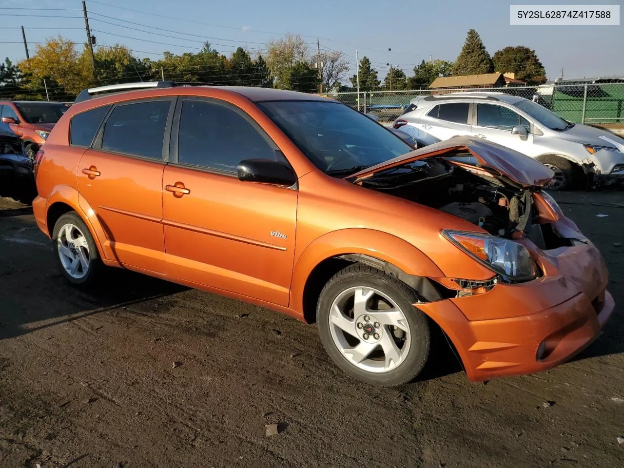 2004 Pontiac Vibe VIN: 5Y2SL62874Z417588 Lot: 75671854