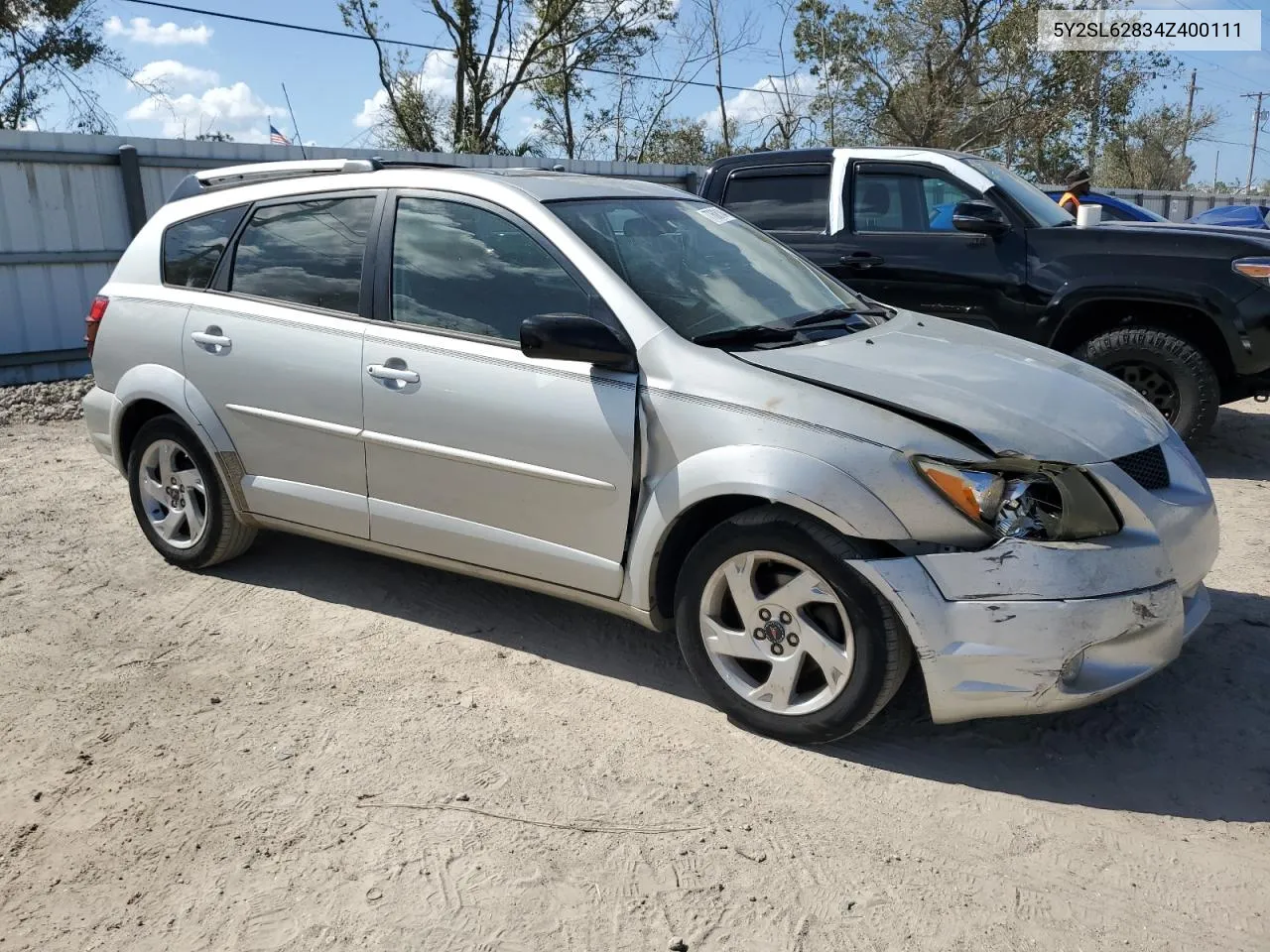 2004 Pontiac Vibe VIN: 5Y2SL62834Z400111 Lot: 77606184