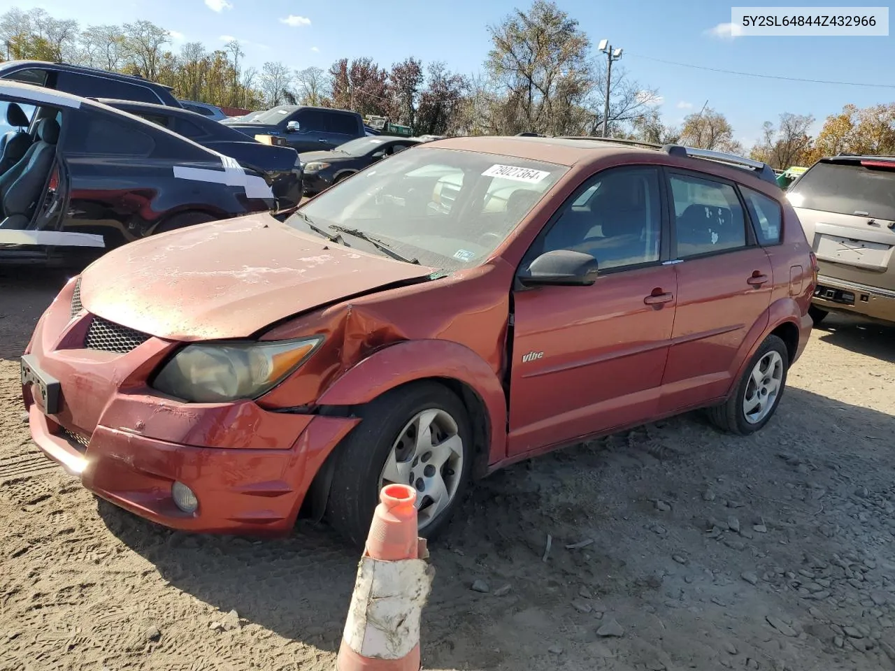 2004 Pontiac Vibe VIN: 5Y2SL64844Z432966 Lot: 79027364